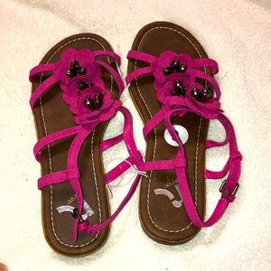 Pink Sandals New w/o Tags Buckle Back Sz8